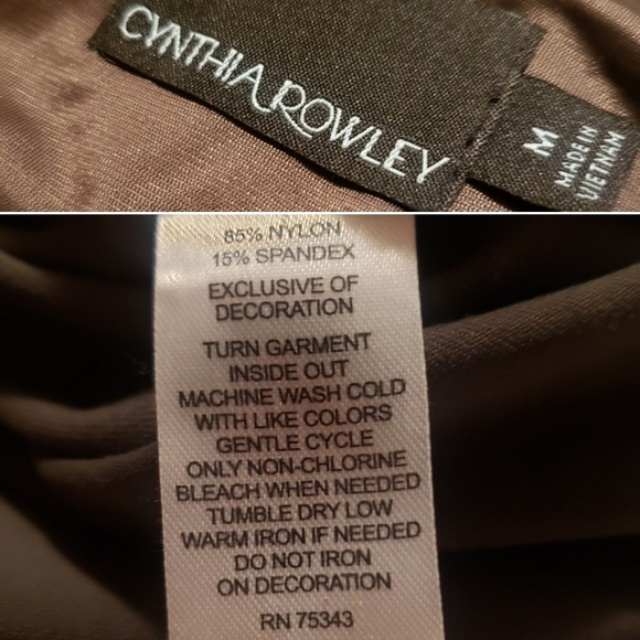 Cynthia Rowley Army Green/Gold Sheath Dress Medium - Picture 8 of 8